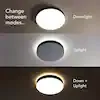 LIFX 15 in. Smart WiFi LED Flush Mount Ceiling Light, Matte Black