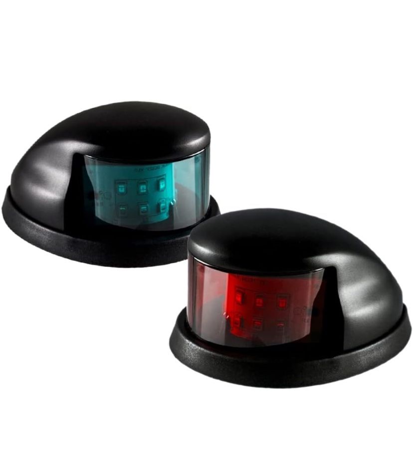 LED Boat Navigation Light Red and Green LED Marine Navigation Light Boat Bow Light for Pontoon and Small Boat