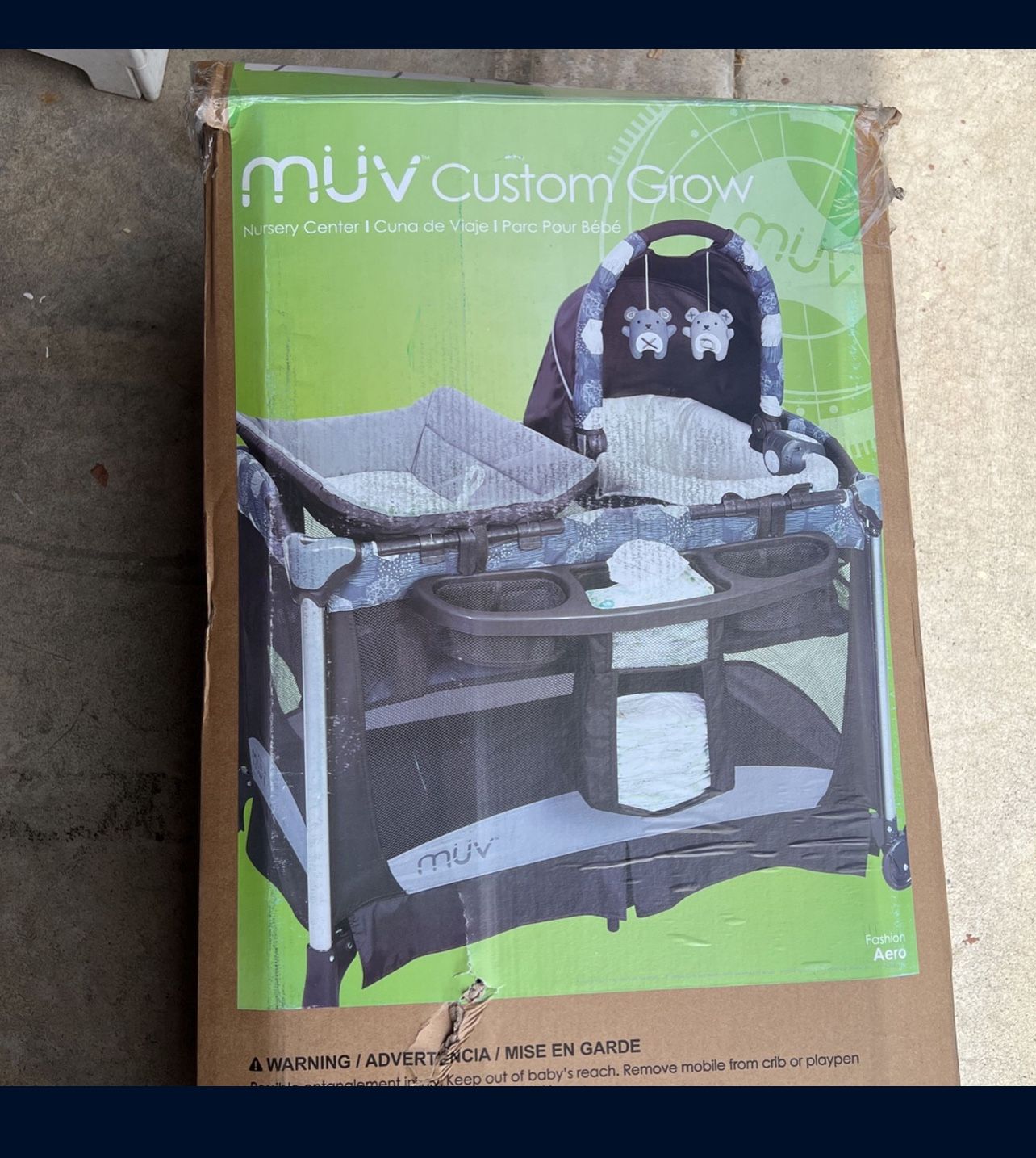 MUV Custom Grow Nursery Center Playpen And Changing Station For Baby, Infant, Toddler