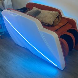 Head massage bed and heated water curtain function