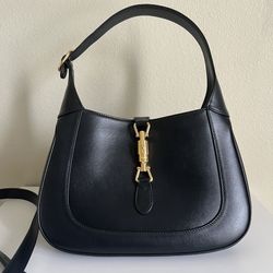 Luxury Black Leather Shoulder Bag