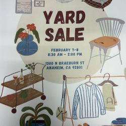Yard Sale Feb 7-8th From 8:30-2PM.  Lots Of Free Stuff