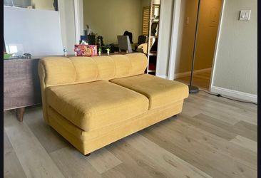 1970s Mid-Century Modern Yellow Loveseat