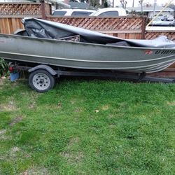 Aluminum Boat 14' With Trailer 