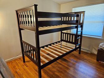 New in box twin twin wood bunkbed frame only special