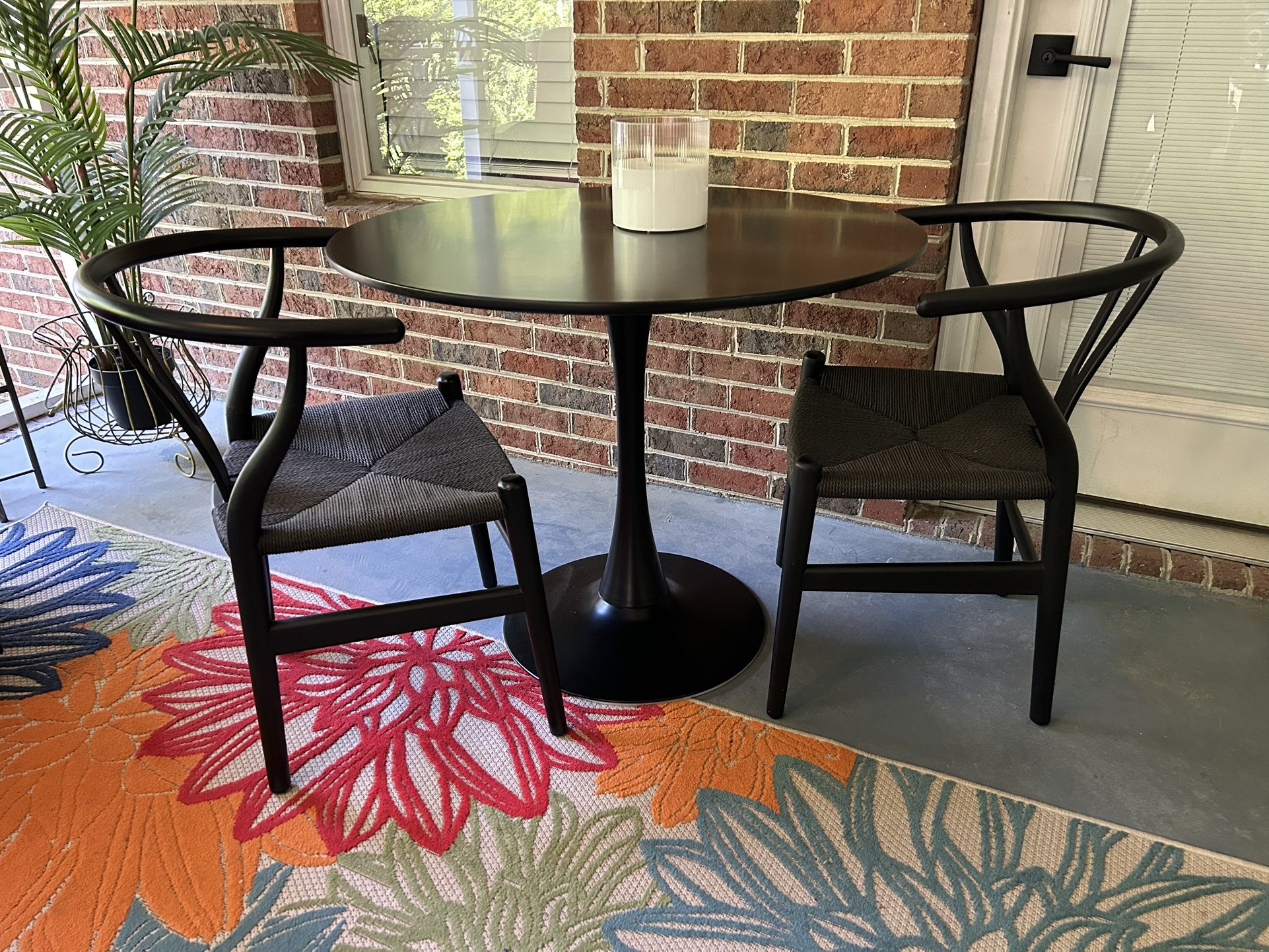 Black Table & 2 Chairs
