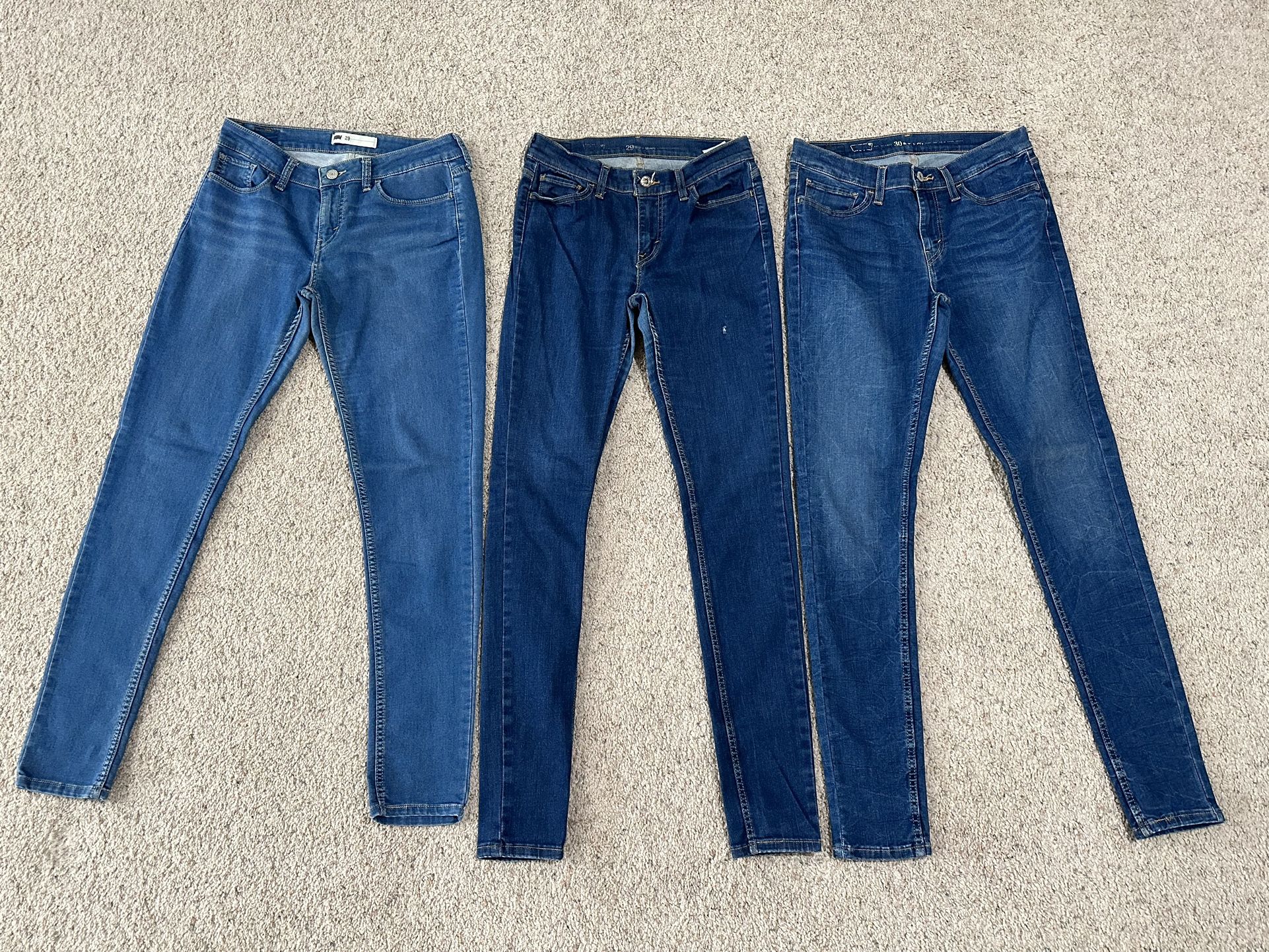 3 Pairs Levi Skinny Jeans