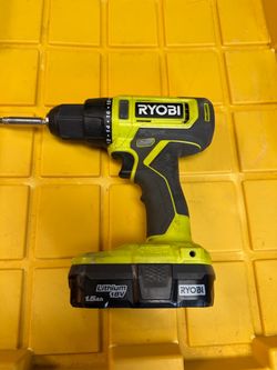 Ryobi 18V Cordless 1/2" Drill/Driver + Battery (No Charger) Price: $25