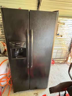 Frigidaire black side-by-side refrigerator