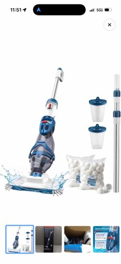 ENHULK Cordless Pool Vacuum (Model PC20) with Telescopic Pole