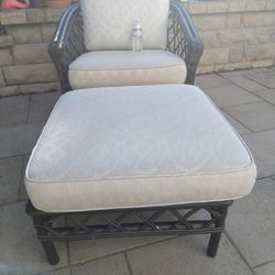 Flicks Reed Bamboo Chair & Footrest 