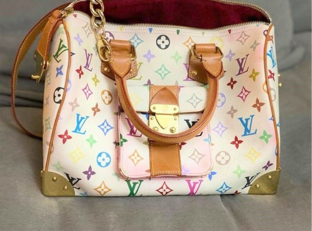 Authentic Louis Vuitton Murakami Multicolor Speedy Bag