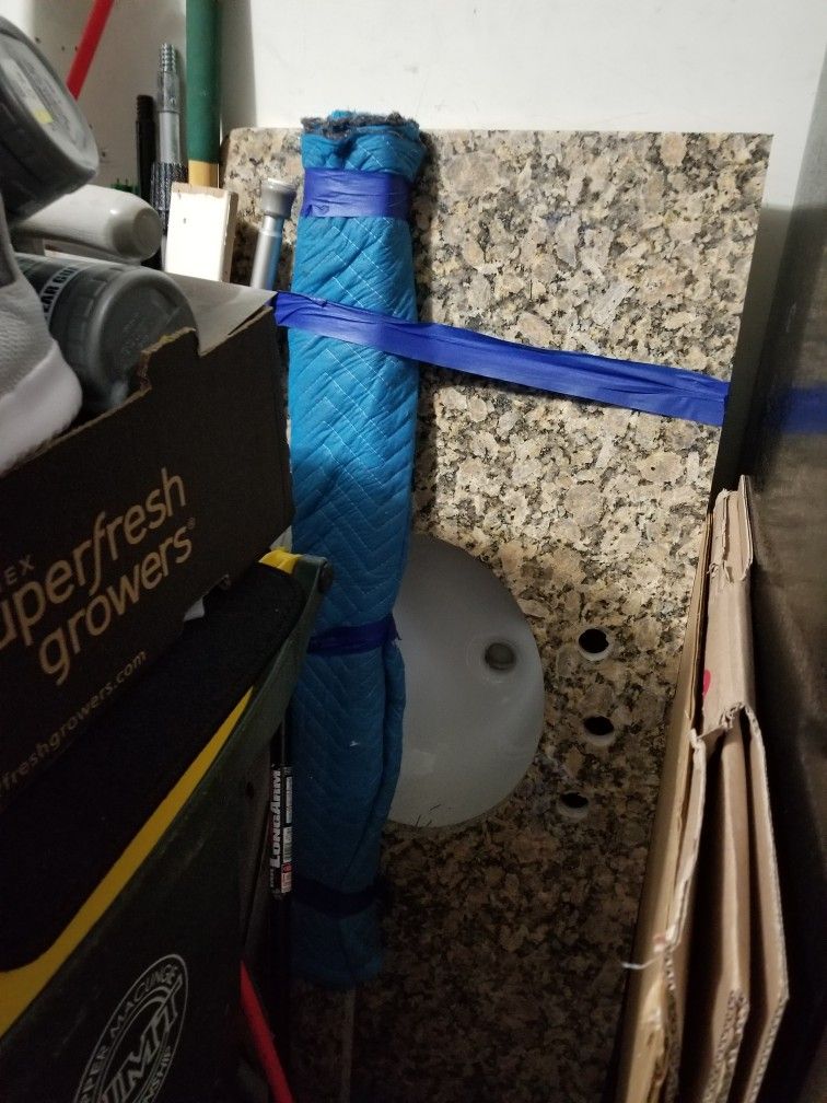 Real Granite Sink With Back Splash Great Condition Don't Need