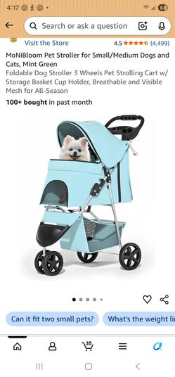 Mint Green Pet stroller
