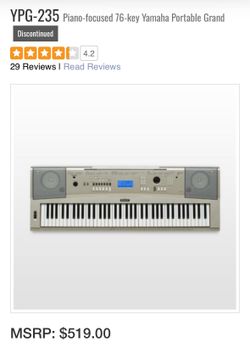 Yamaha YPG-235 Piano-focused 76-key Yamaha Portable Grand