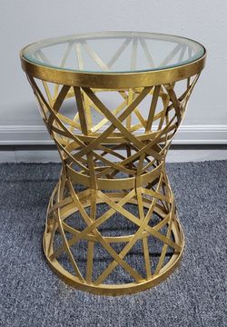 Side Table with Glass Top