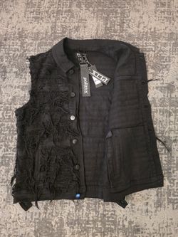Politics Sleeveless Black Jacket 