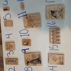 Wood Ink Stamps 