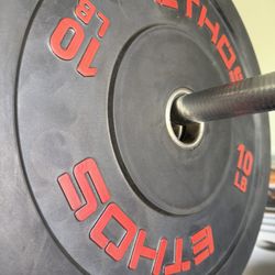 Ethos 205lb Olympic Rubber Bumper Plate  Set 