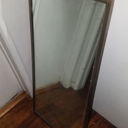 18" x 36" mirror with steel frame