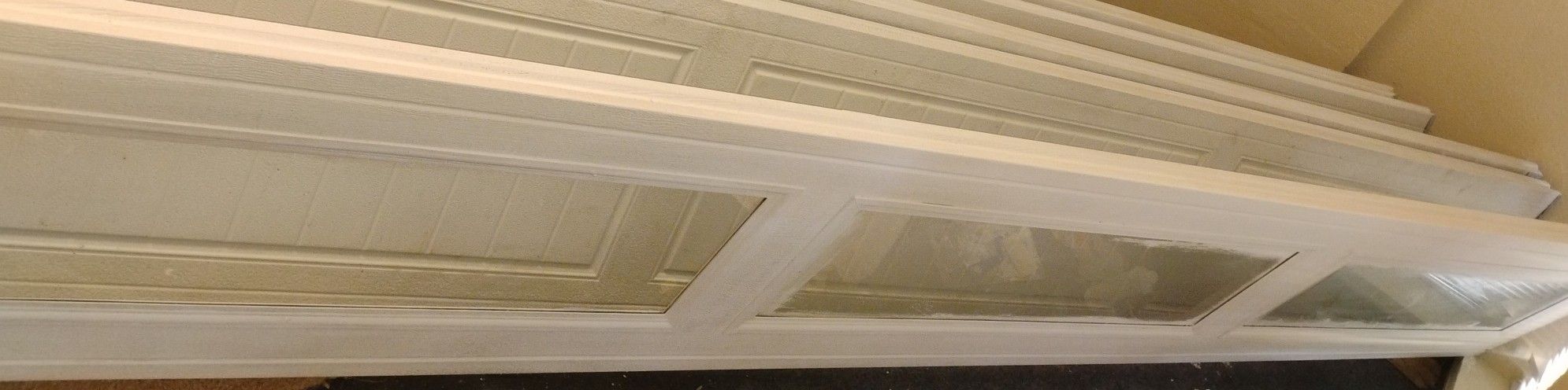 White 15by7 Carriage House Style Garage Door Panels