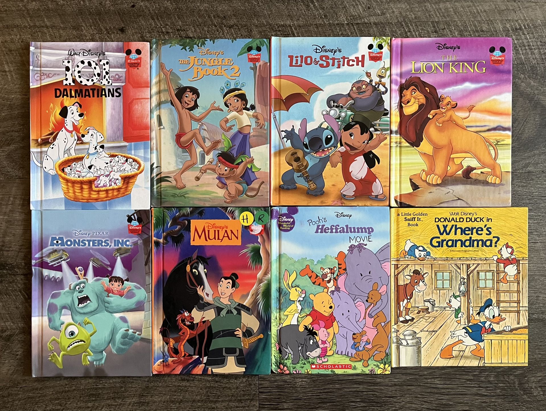Disney Wonderful World of Reading ~Lot of 8 Hardcover Books~