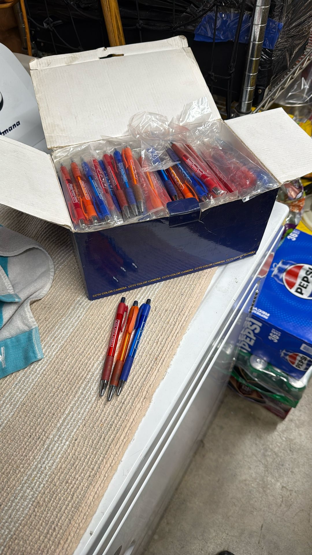 Small box full of pens new $20 or best offer