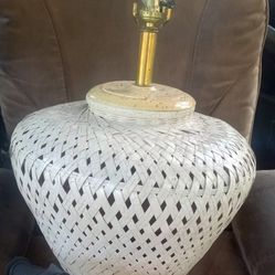 Vintage Wicker Table Lamp 