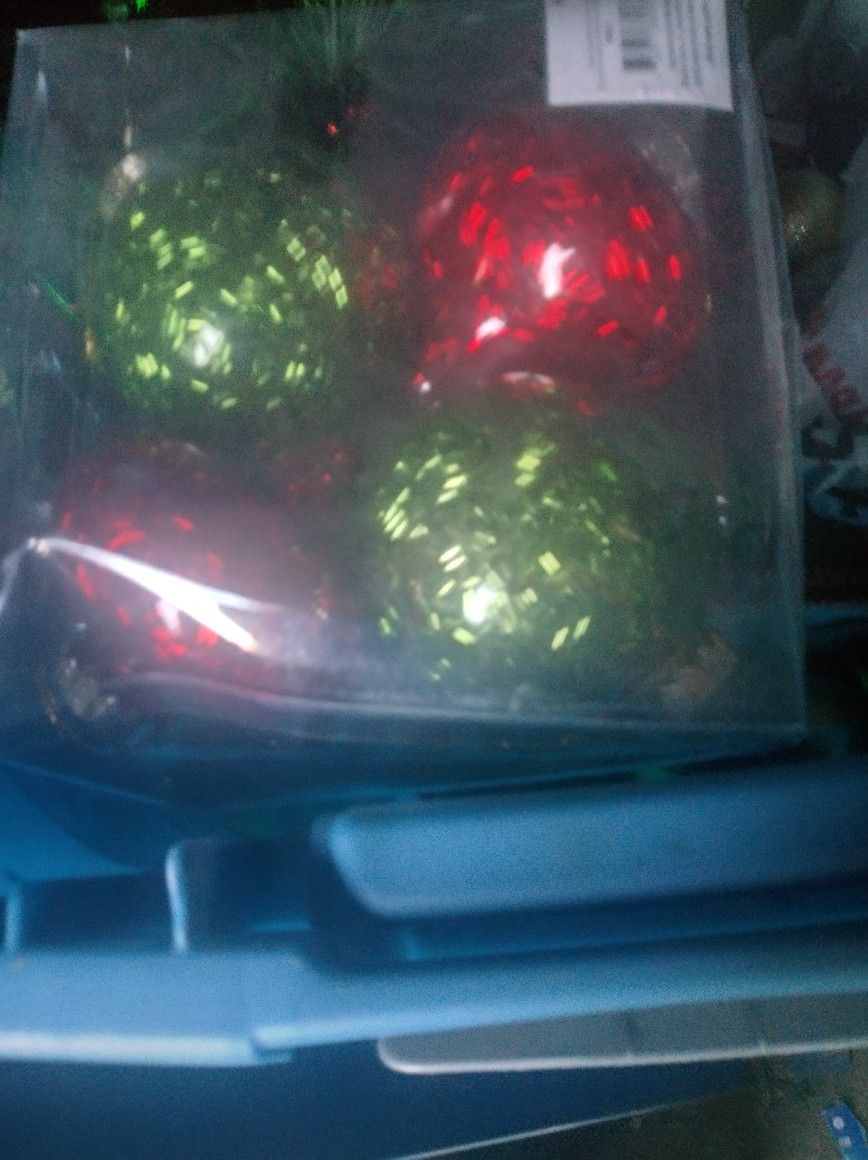 Tote Full Of Christmas Decorations