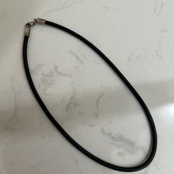 Beautiful Retired James Avery Black leather necklace.
