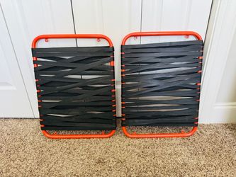 Pair of Modern Rubber Strap Wall Organizers – Orange & Black
