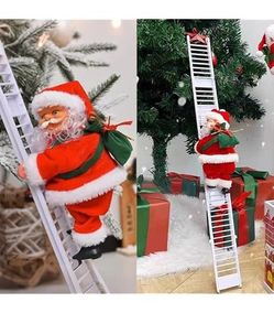 Electric Climbing Santa Claus Ladder Decoration