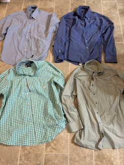 Four Men’s Long Sleeve Shirts/Size Large 