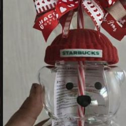Starbucks Bearista Glass Valentine's Cup