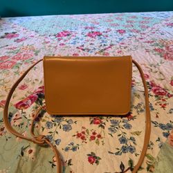 Tan Leather Crossbody Bag