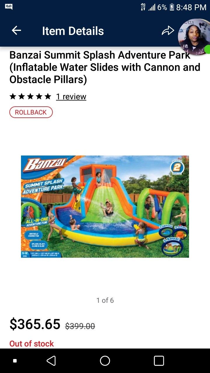 Banzai Inflatable Summit Splash Adventure Water Park Climbing Wall