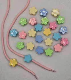Heart/ Star/ Flower Shape Big Hole Acrylic Beads