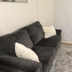 Three person dark gray couch