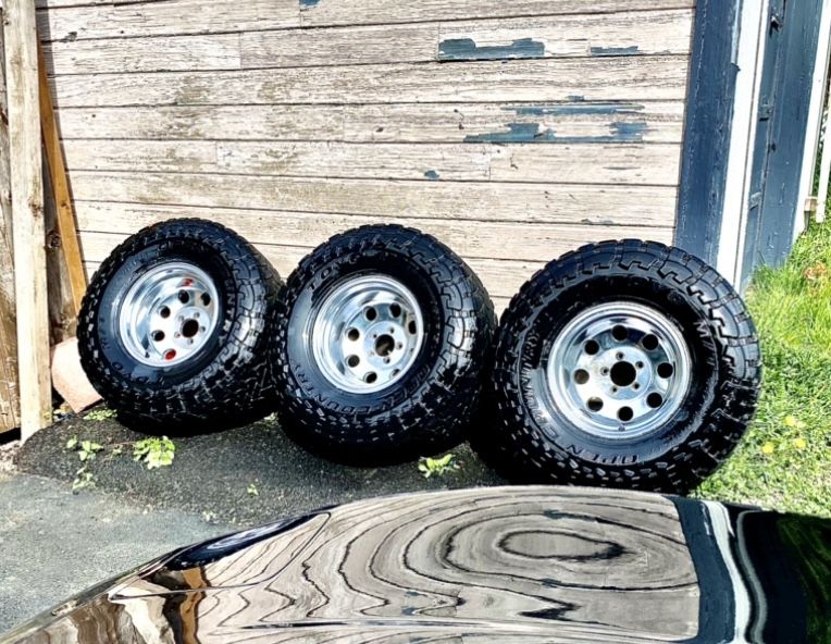 “4” 33x12.5/15 Toyo MT 15x10 Rims 5X4.5