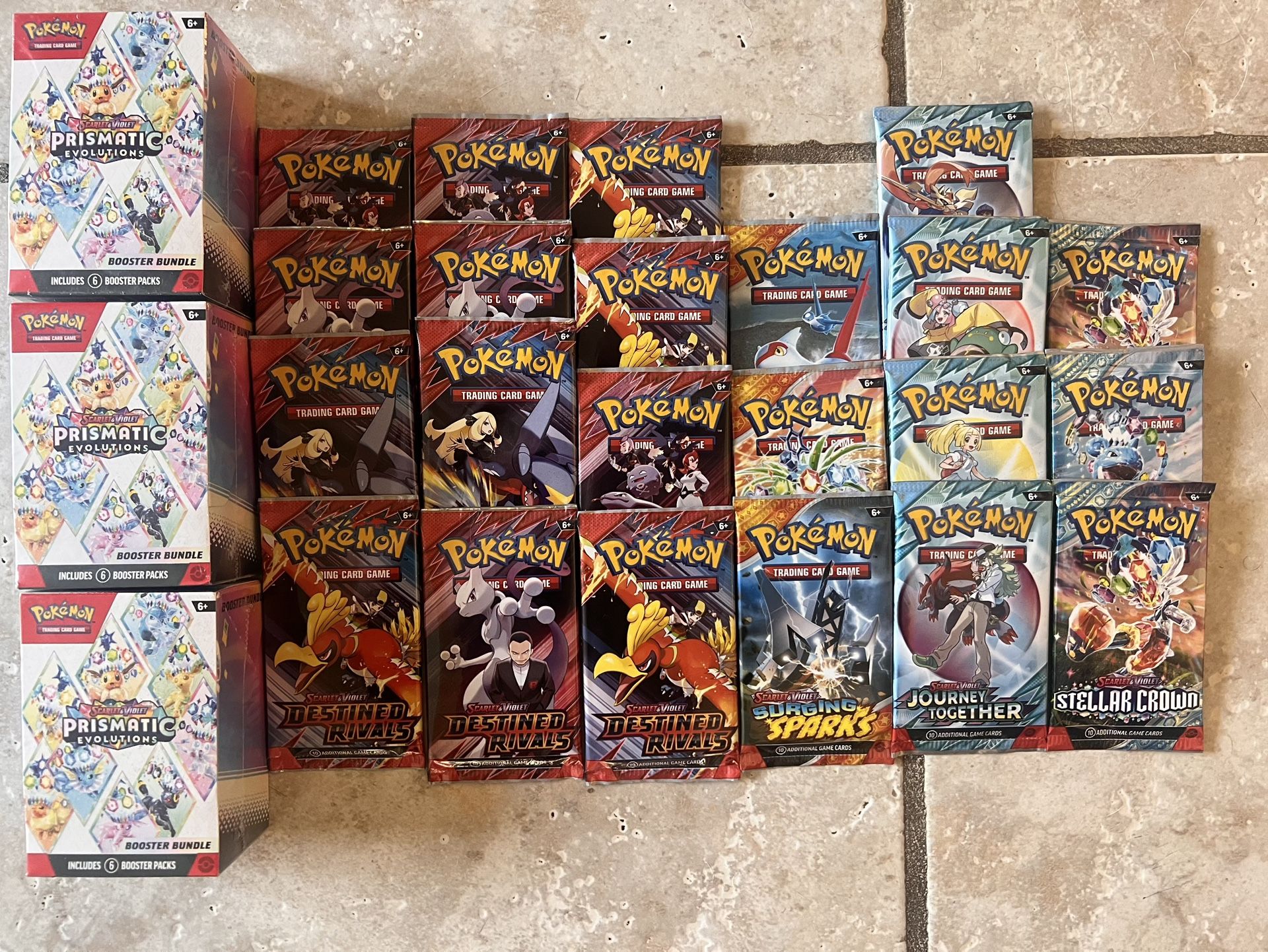 Pokemon Lot (Prismatic Evolutions, Destined Rivals, Surging Sparks, Journey Together)