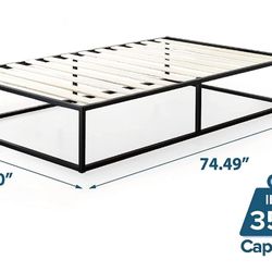 Narrow Twin Bed, Frame Plus Mattress