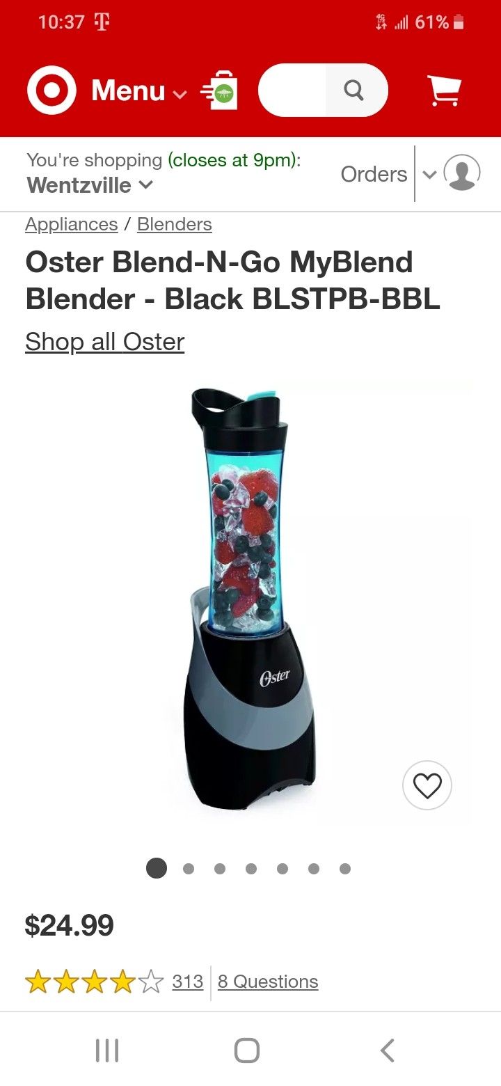 Open Box (Never Used)-Oster Blend-n-Go Personal Blender