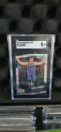 Luka Doncic 2024-25 Panini Prizm Black Pulsar SGC 9