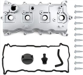 Aluminum Valve Cover Compatible with Nissan Altima 2007-2012, Rogue 2008-2013, Sentra 2007-2012, L4 2.5L Gas Replace 13264-JA00A 13270-JA00A with Gask