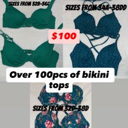 Bikini Tops ( Read Description) New , Over 100 Pieces 
