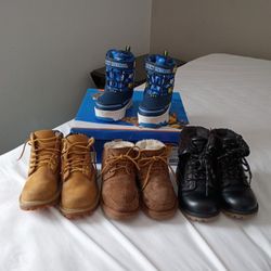 Kids boots $10-$15 (Paw Patrol, Timberland, Lamo, black boots)