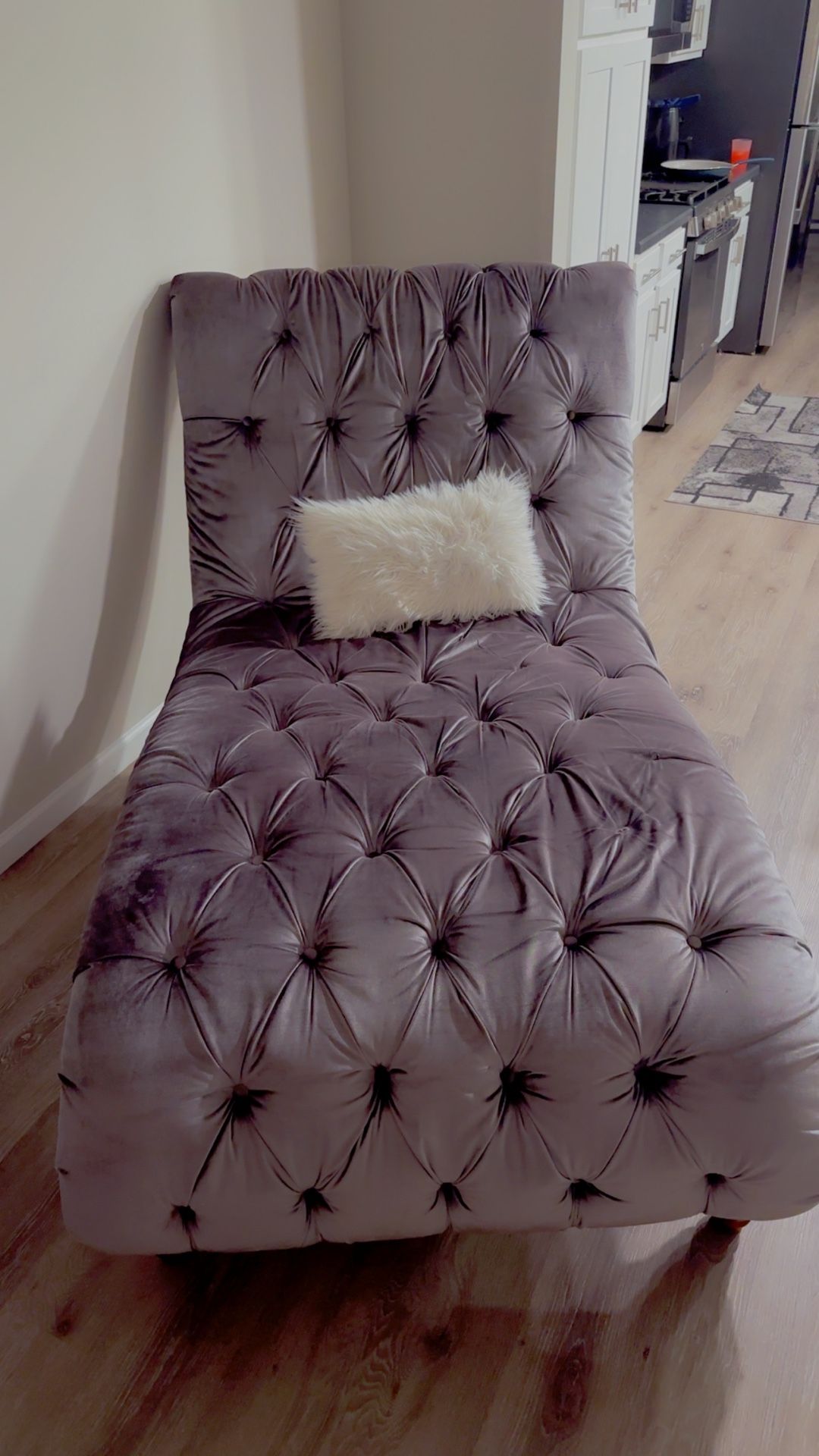Silver chaise