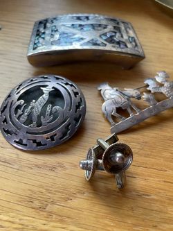Mexican silver vintage jewelry lot