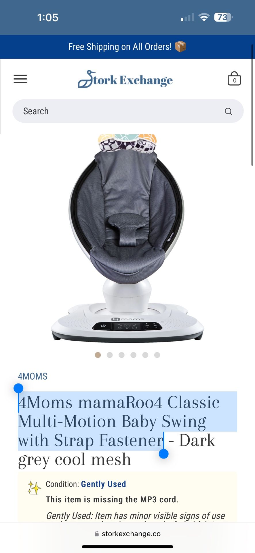 Mamaroo Baby Swing