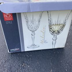 RCR Crystal White Wine Glass Set – Made in Italy (6-Piece)